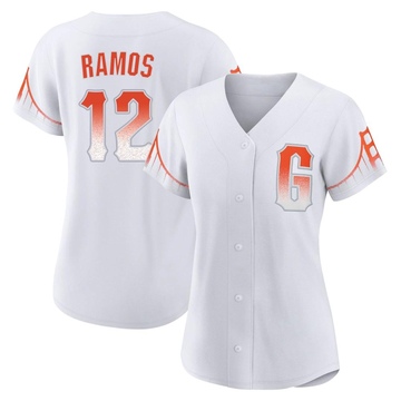 SAN FRANCISCO GIANTS- HELIOT RAMOS AUTOGRAPH CITY CONNECT #54 JERSEY JSA  AI81893